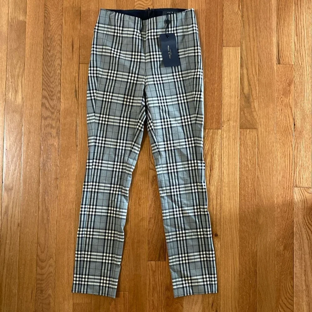 NWT Rag and bone Simone check pants size 0 - Picture 6 of 16